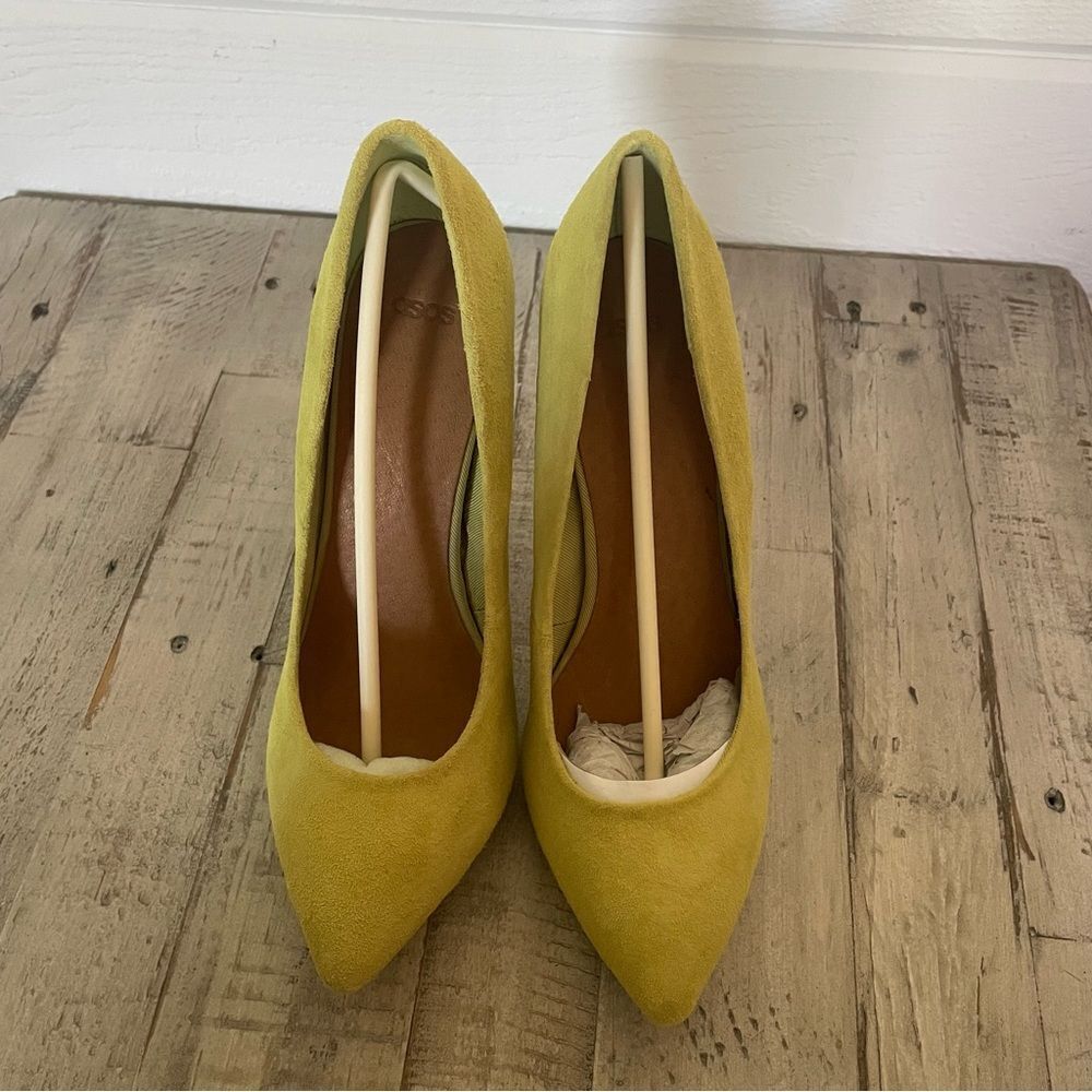 ASOS Lime Green Suede Pointed Toe High Heel Shoes Size 6 - Picture 9 of 13